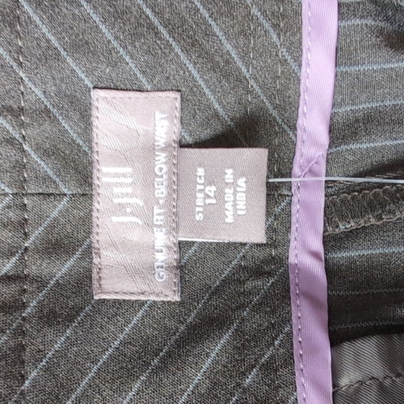 NWT! J Jill Pants Striped Stretch Comfort Cropped Wide Leg Capri SZ 14 - Picture 11 of 14